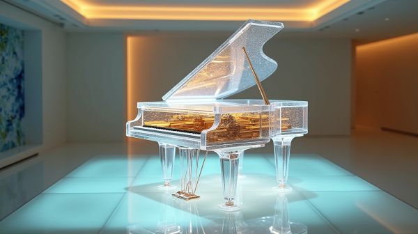 La magie du piano en plexiglas et son design unique